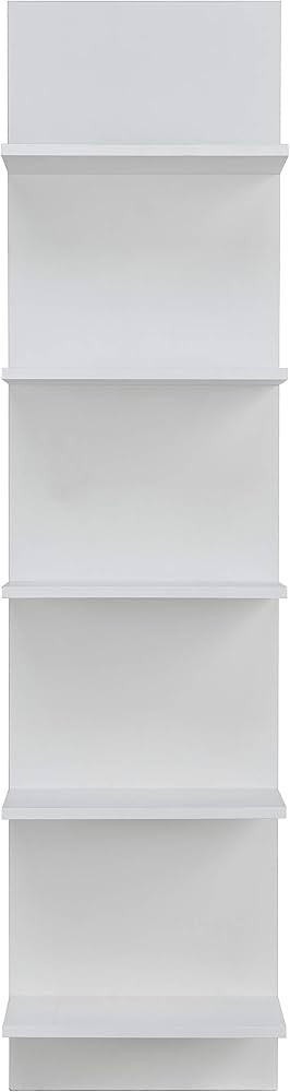 Danya B. Decorative Wall Mount Vertical Shelving Unit – Modern Column Shelves (White) | Amazon (US)
