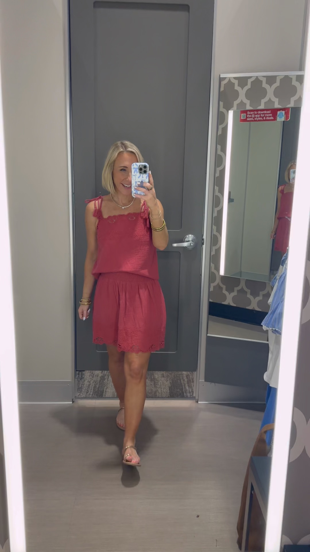 Target - in store try-on. Cutwork Tank Top - size Small (needed a XS). 2 colors. Cutwork Mini A-Line Skirt - size XS. 2 colors. 

 

#LTKSeasonal #LTKOver40