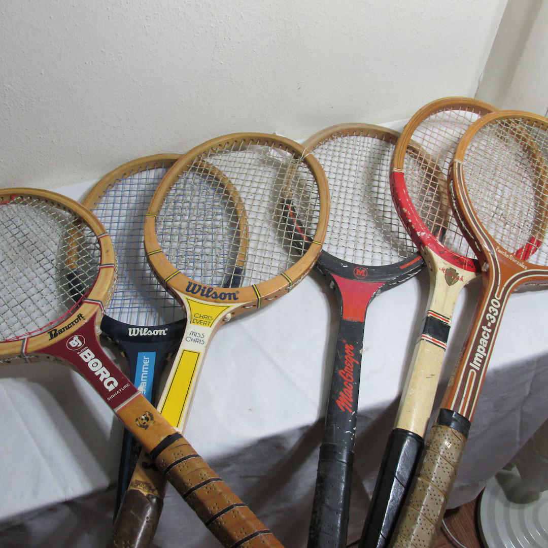 Wood Tennis Racket Vintage Choice Chris Everett, Pancho Gonzales or Higgins - Etsy | Etsy (US)