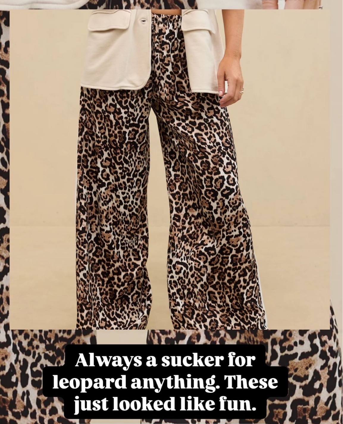 Super fun leopard pants for fall outfits. 

#LTKFindsUnder100 #LTKSeasonal #LTKStyleTip