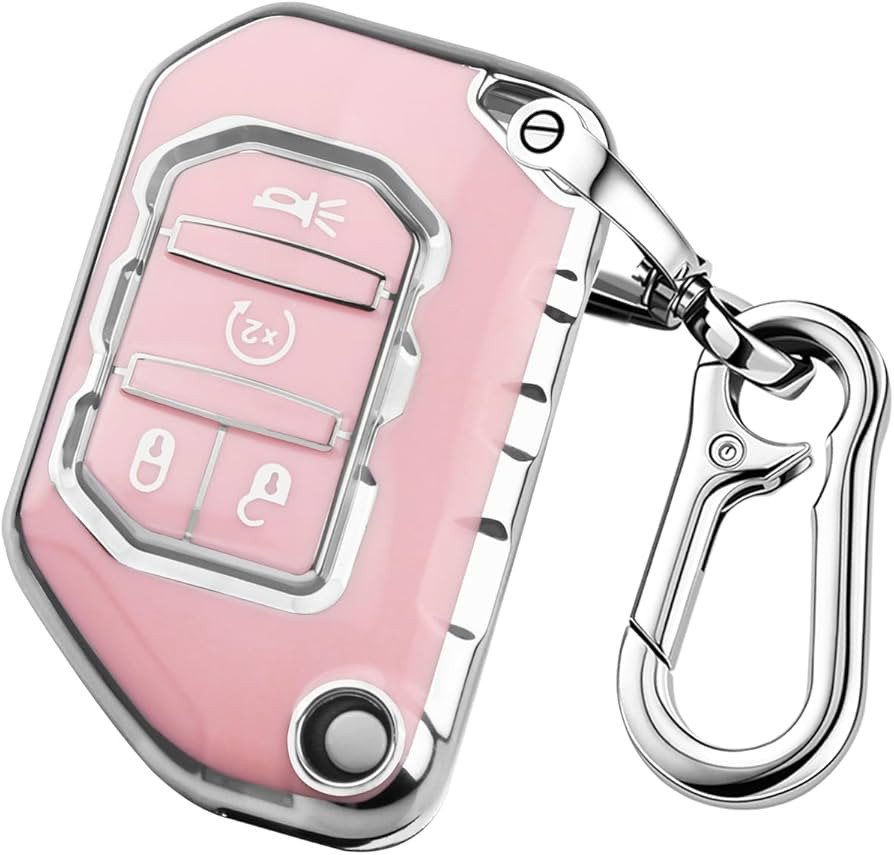 QBUC for Jeep Key Fob Cover, Key Case Protector with Keychain Fit for Jeep Wrangler JLU JL Gladia... | Amazon (US)