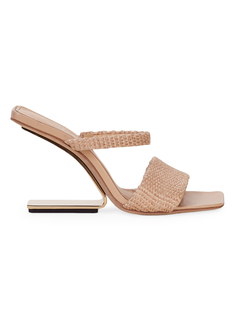 Cult Gaia Rene 83MM Woven Sandals | Saks Fifth Avenue | Saks Fifth Avenue