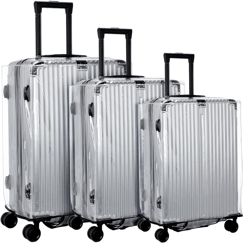Sherr 3 Pieces Clear Luggage Covers for Suitcase Waterproof Luggage Protector Luggage Protective ... | Amazon (US)