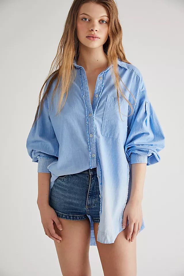 Cool & Clean Solid Button Down | Free People (Global - UK&FR Excluded)