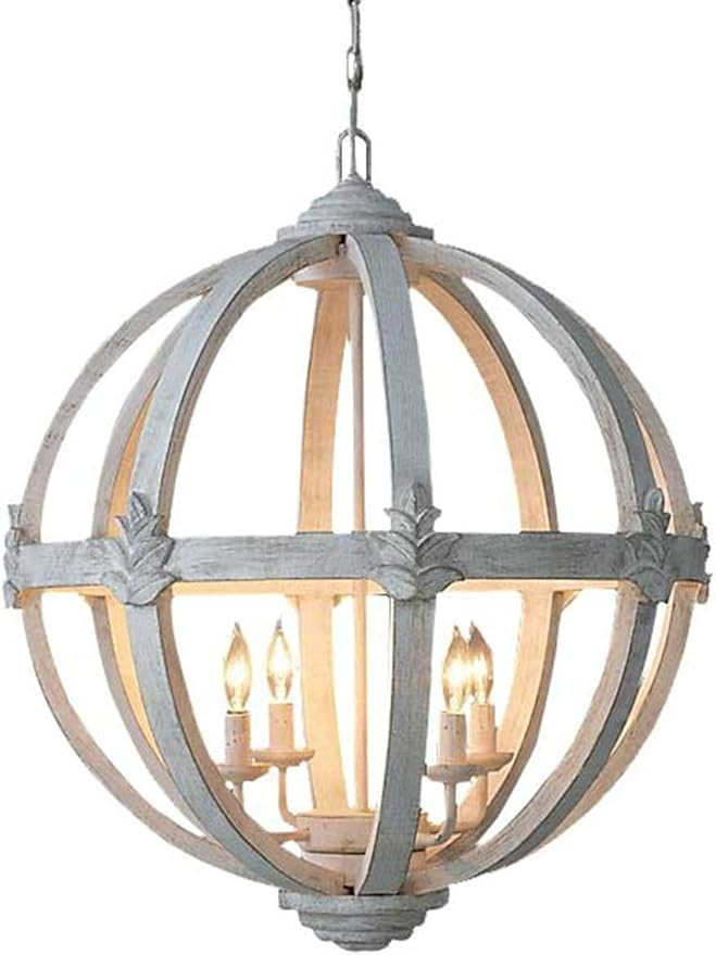 Indoor Ceiling Lighting Solid Wood Chandelier Bedroom Children's Room Candle Personality Dining R... | Amazon (US)