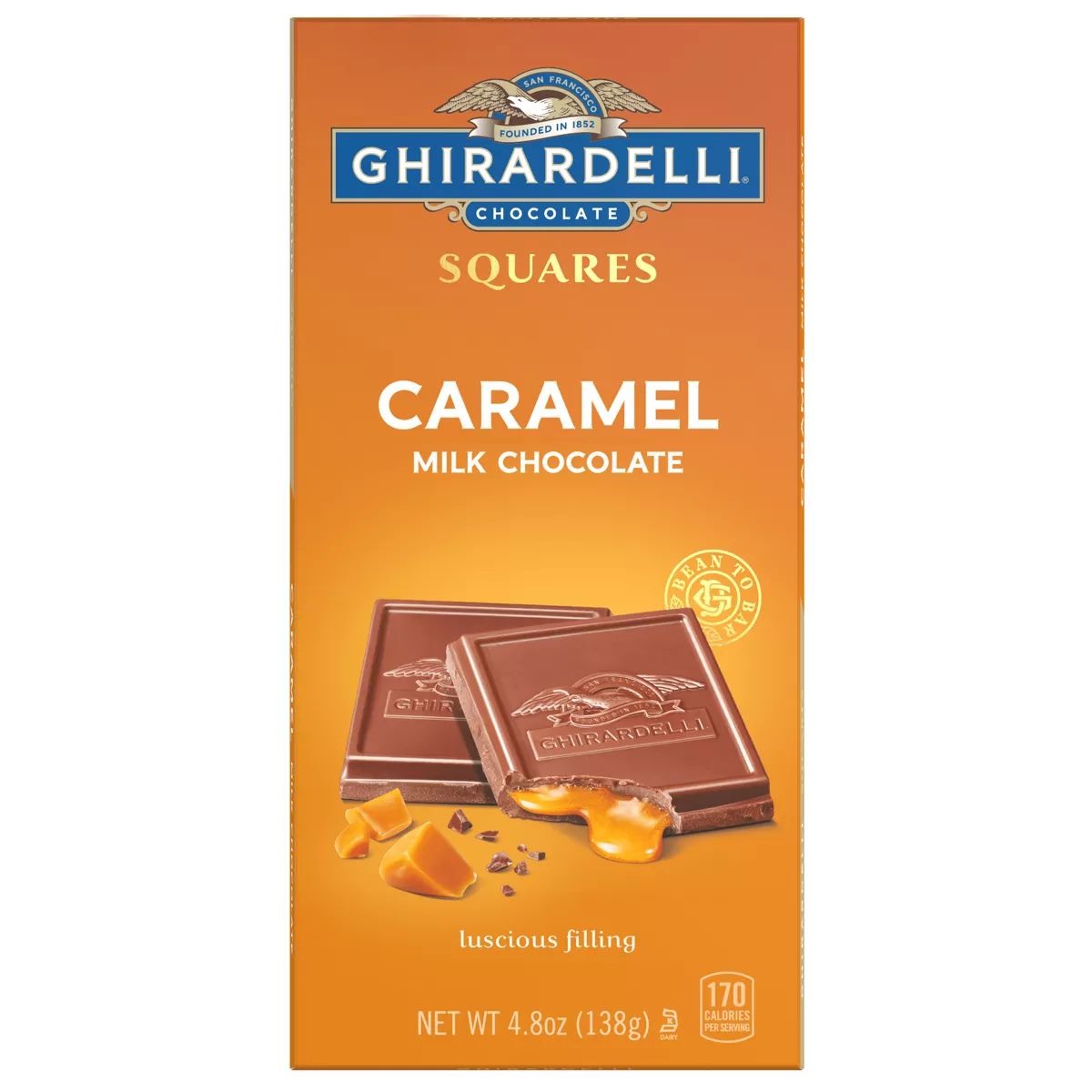 Ghirardelli Milk Chocolate & Caramel Squares Candy Bar - 4.8oz | Target