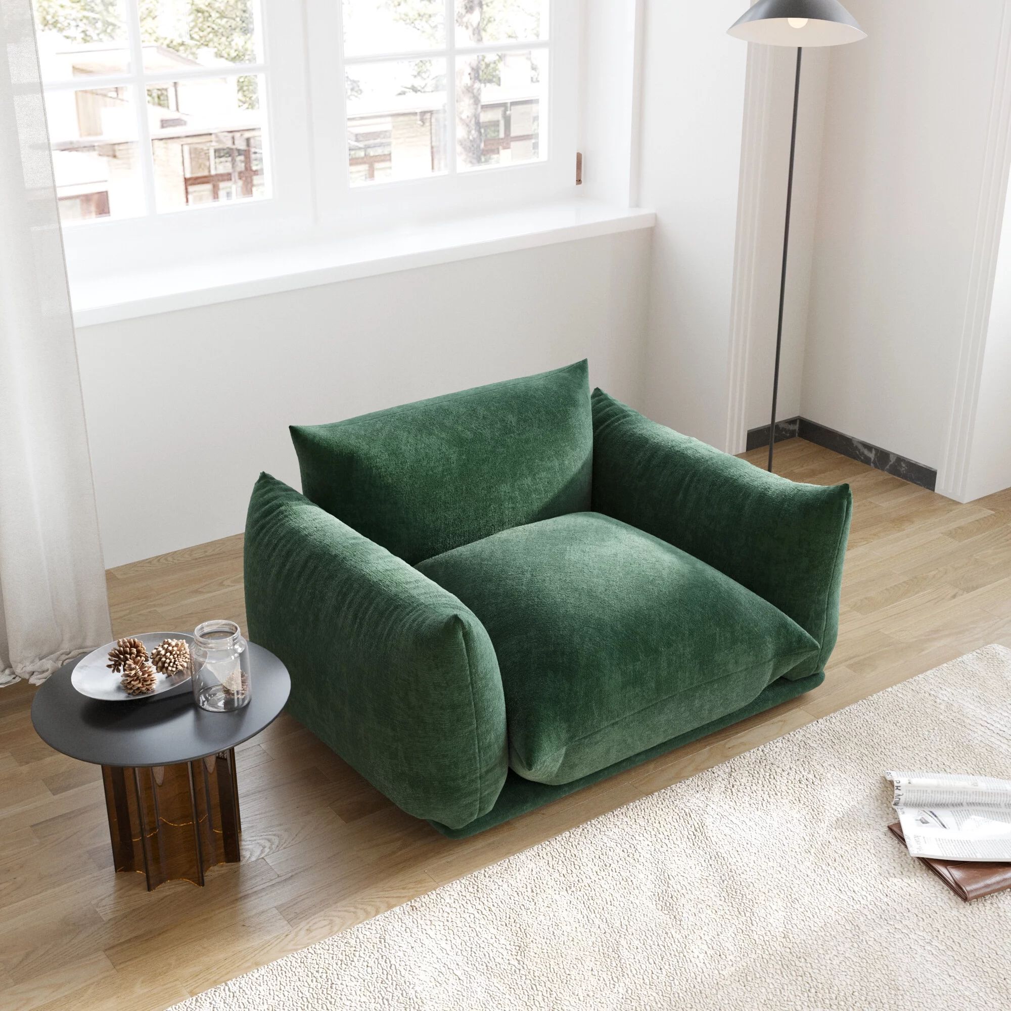 Magic Home Convertible Modular Sectional Sofa Foam Couch L-Shaped Sofa Chenille Couch Single Sofa... | Walmart (US)