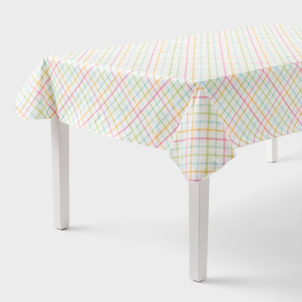108"x54" Oblong Gingham Easter Tablecloth - Spritz™ | Target