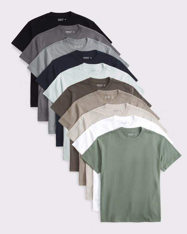 10-Pack Relaxed Essential Tees | Abercrombie & Fitch (US)