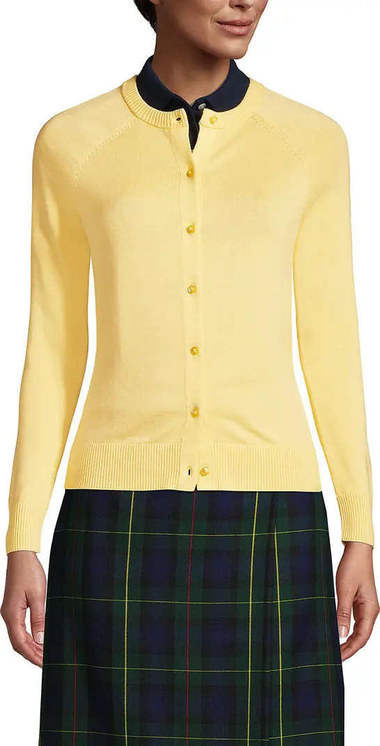 Lands' End School Uniform Young  Cotton Modal Cardigan Sweater | Nordstrom | Nordstrom
