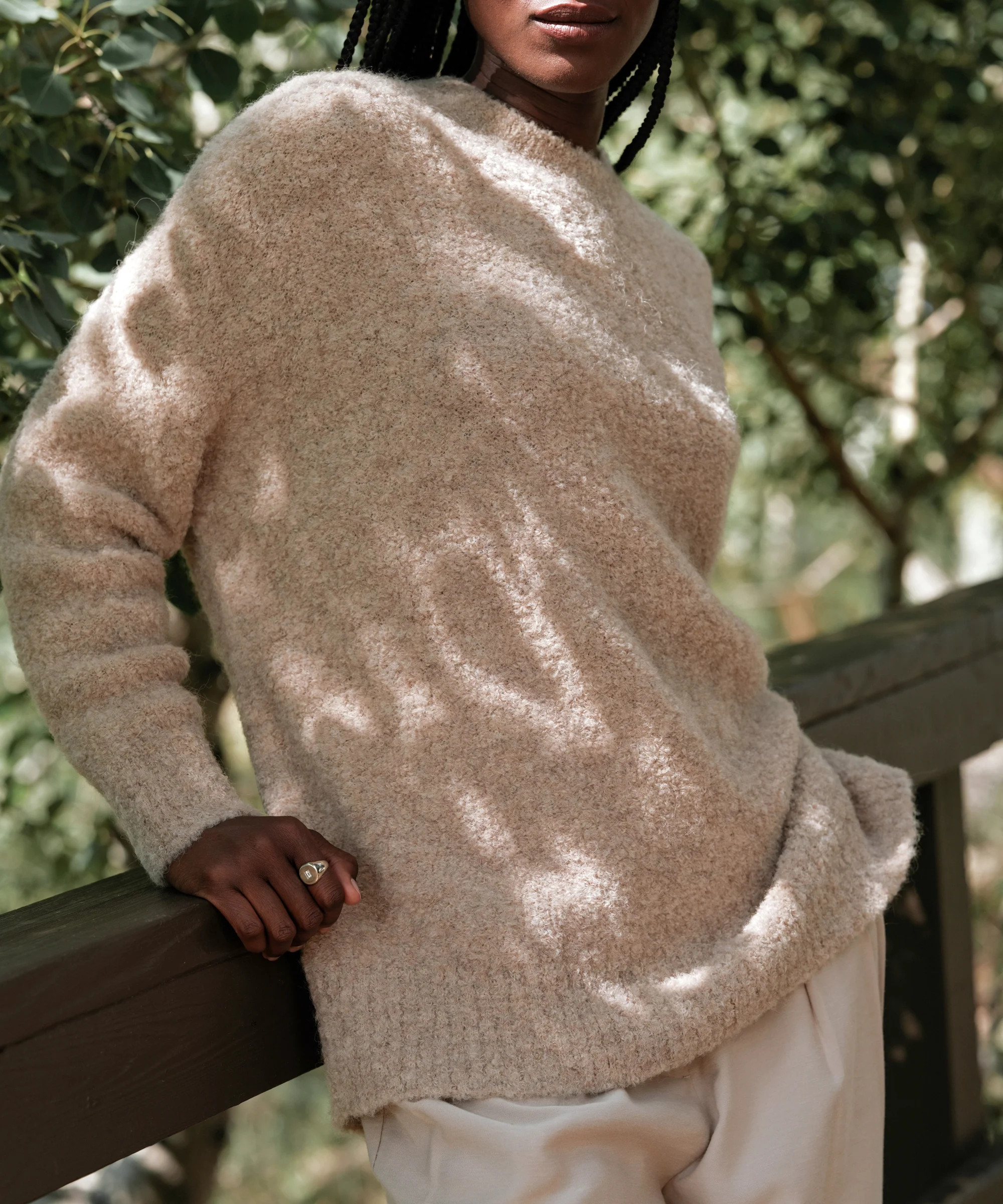 Alpaca Boucle Cocoon Crewneck | Jenni Kayne