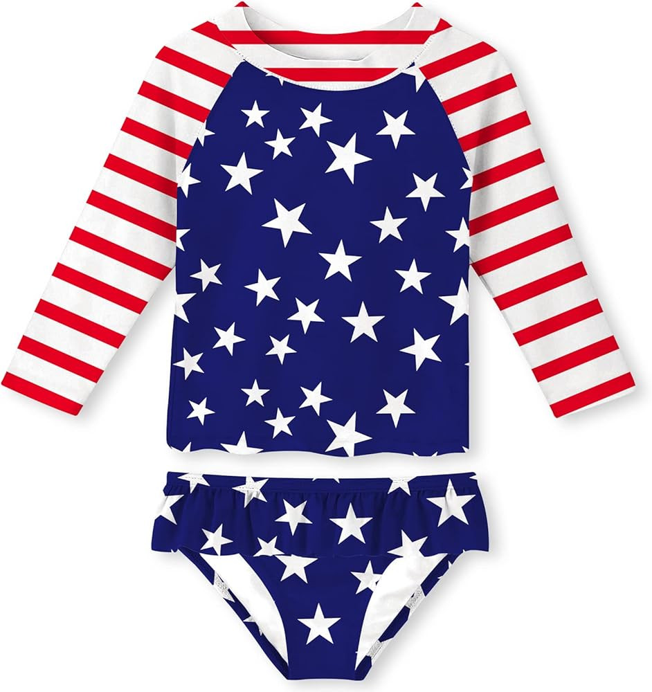 UNIFACO Toddler Girls Swimsuit Rashguard Set Summer Beach Breathable Tankini with UPF 50+ Sun Pro... | Amazon (US)