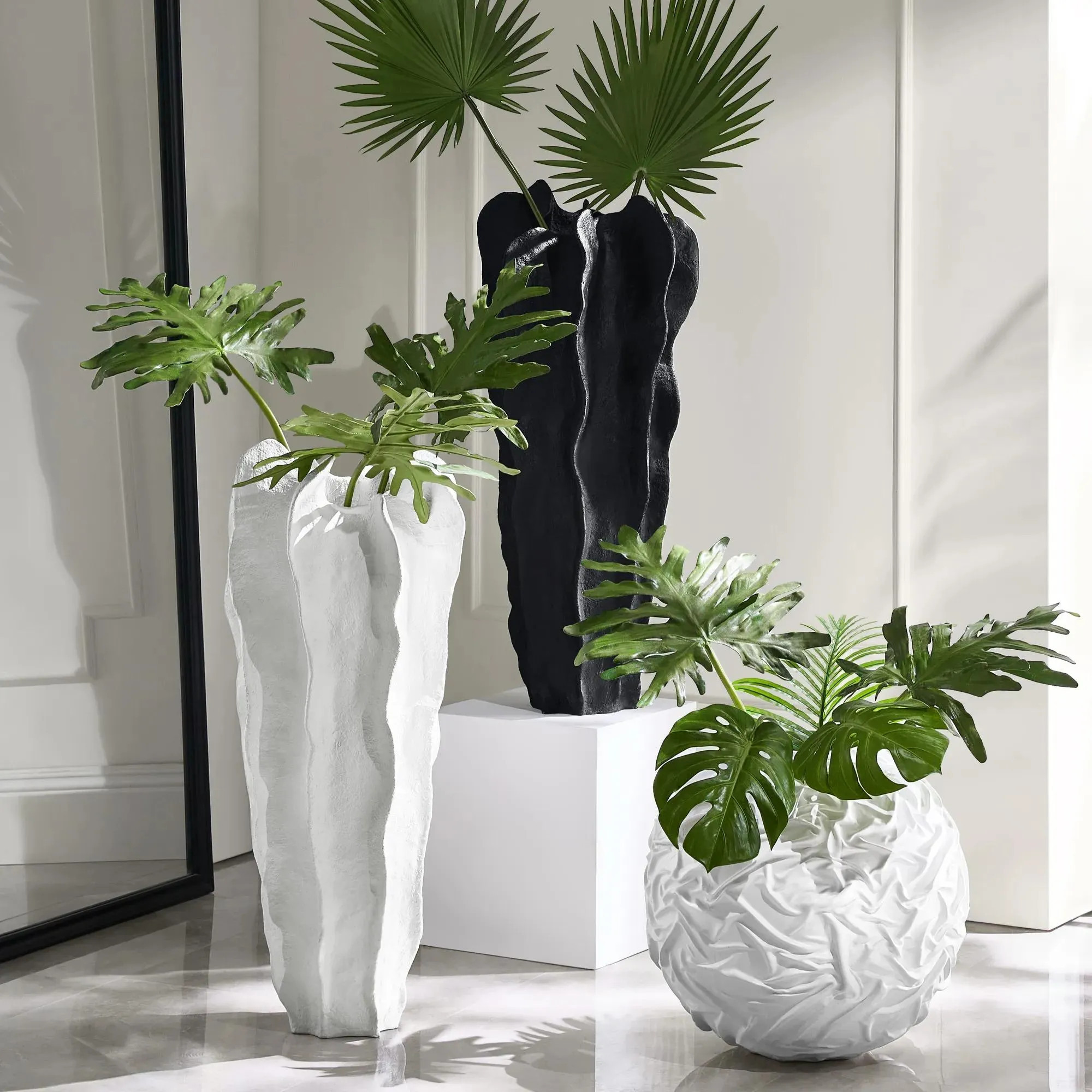 Playa Floor Vase | Matte White | Décor Vase | Z Gallerie | 15" Diameter x 36"H | Resin | Z Gallerie