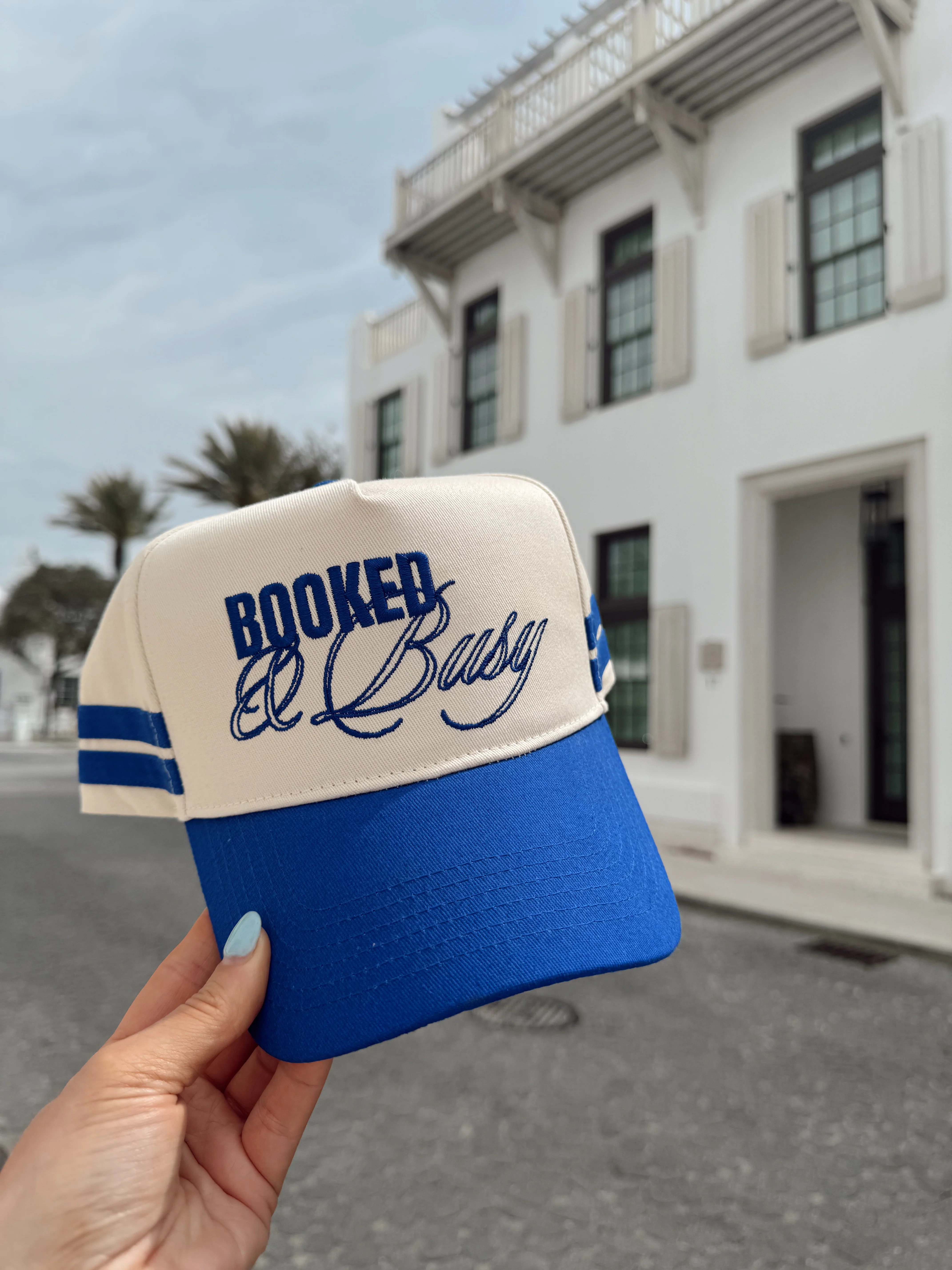 Booked and Busy - Royal Blue Vintage Trucker Hat | KenzKustomz