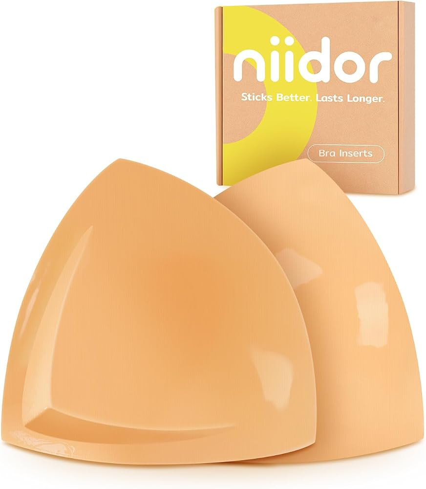 Niidor Large Size Bra Inserts,Double Sided Sticky Bra Pads Inserts for D+ Cups | Amazon (US)