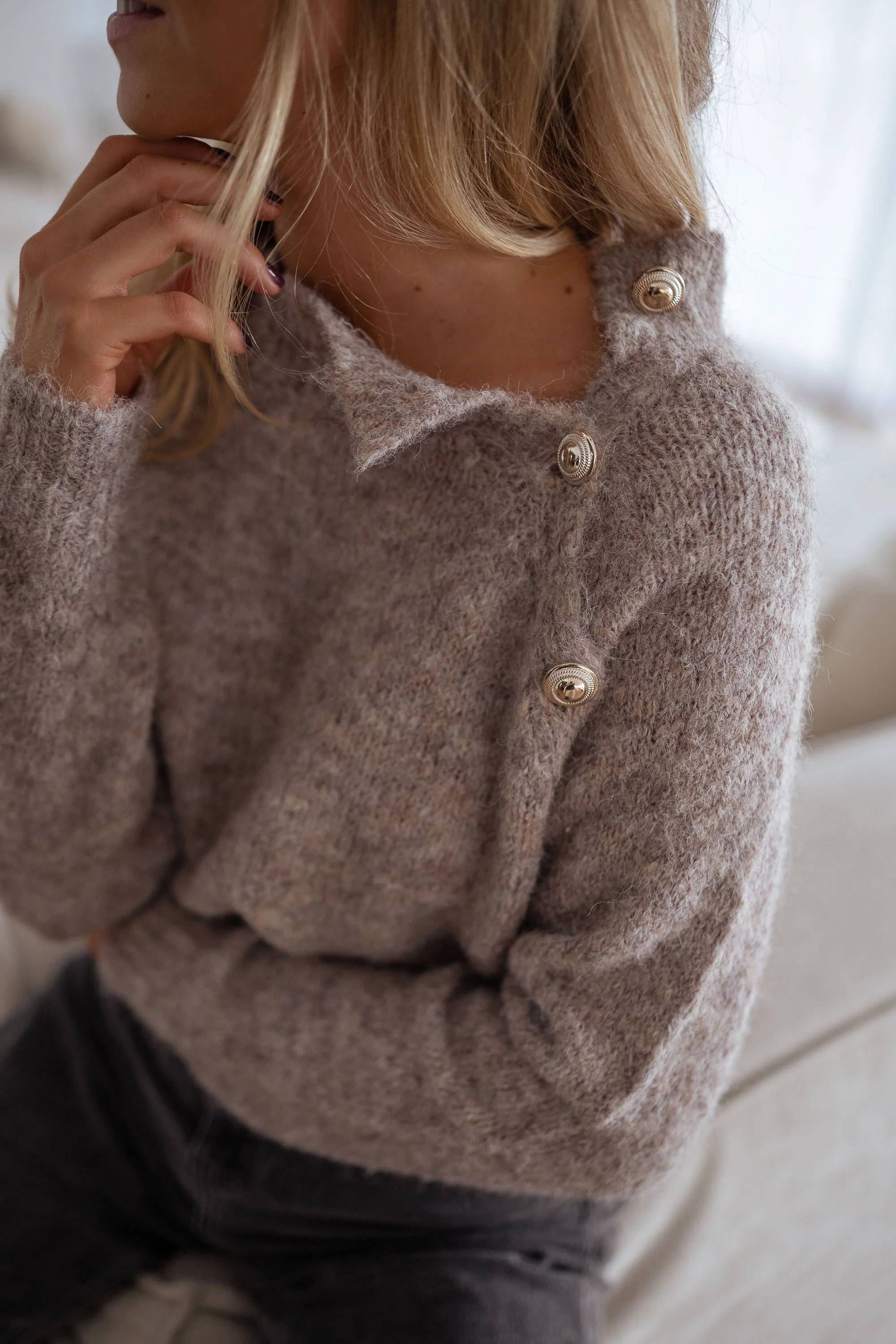 Beige Domi Sweater | Easy Clothes