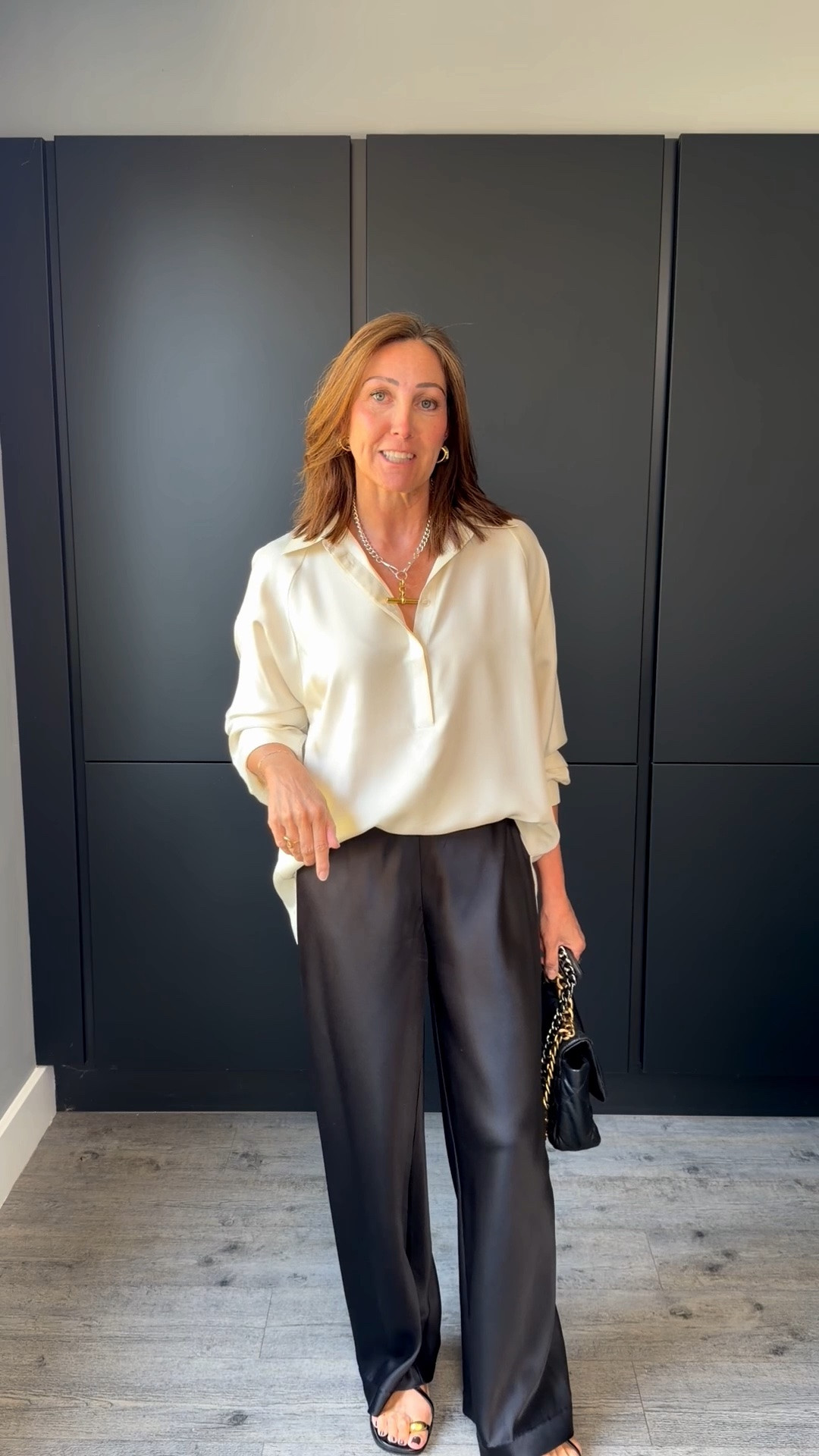 My kind of dressy. Fancy, but still feels like me.
I’m in a 12 trousers and M top x

#LTKuk #LTKstyletip #LTKover50style