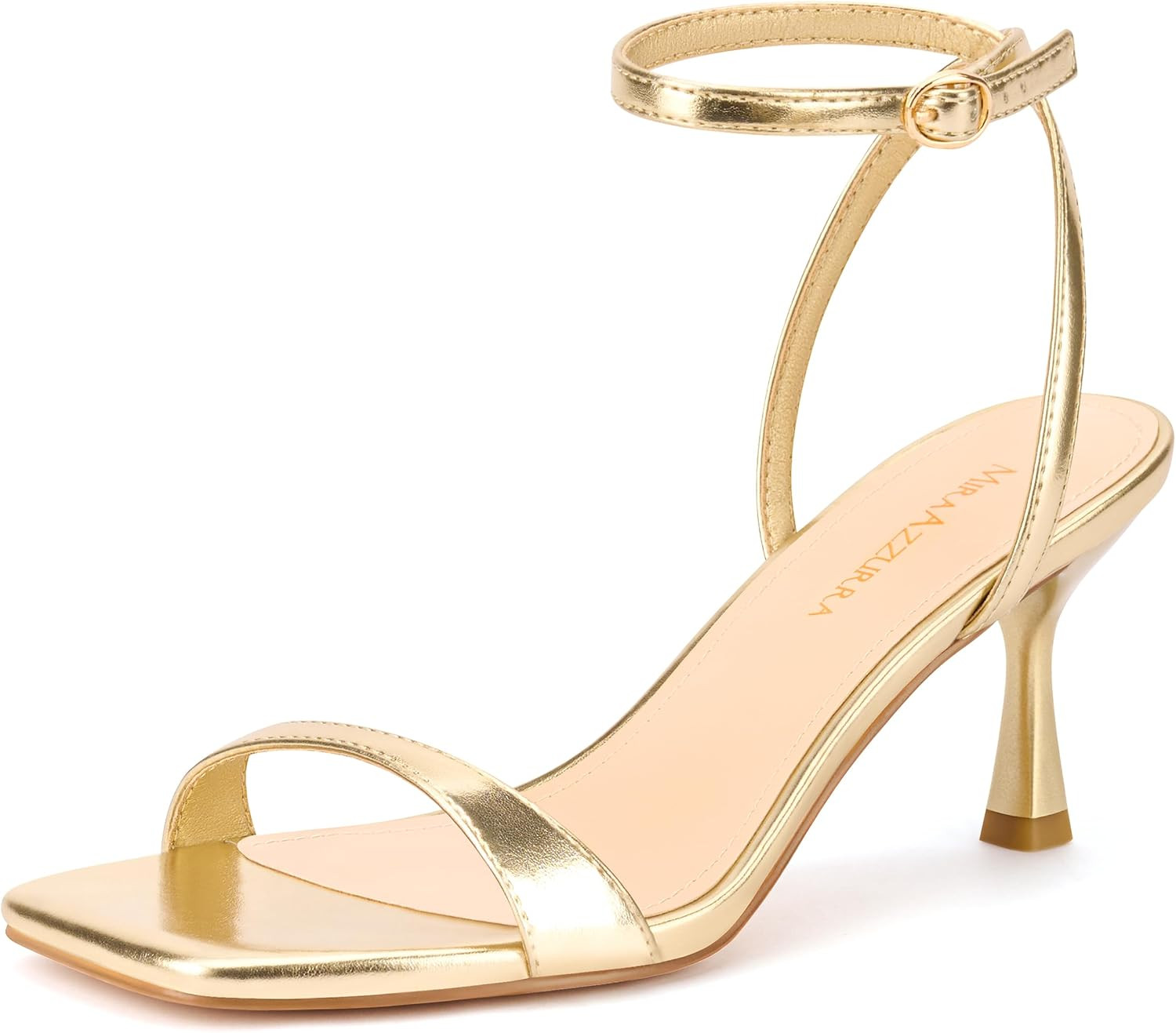 MIRAAZZURRA Strappy Kitten Heels for Women | Amazon (US)