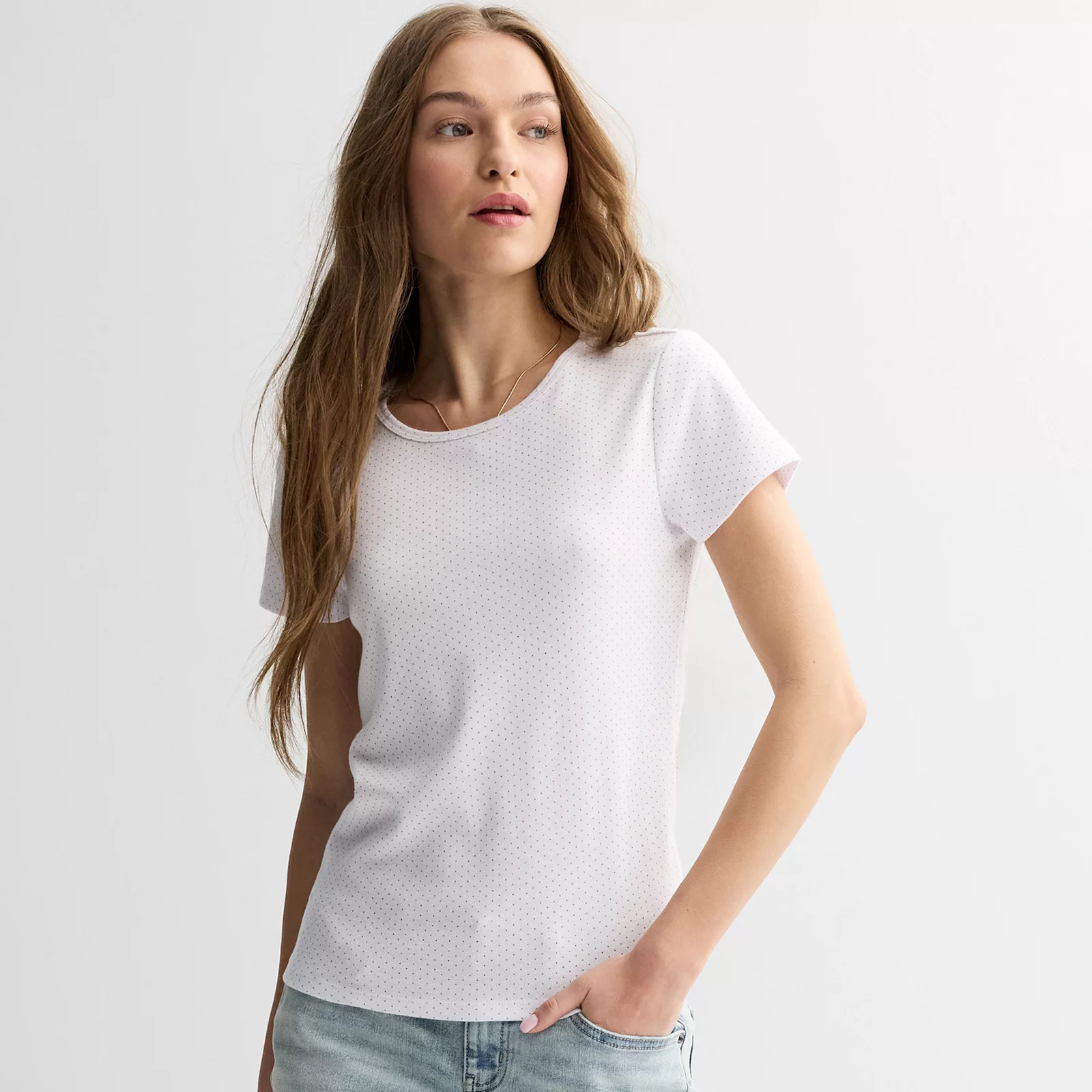 Juniors' Pink Republic Short Sleeve Longline Crew Tee | Kohl's