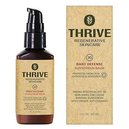 Thrive Natural Care Mineral Face Sunscreen SPF 30 - Daily Sunscreen for Face, No White Cast, Non-... | Amazon (US)