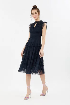 Tulle Tiered Frill Sleeve Dress | Coast (UK)