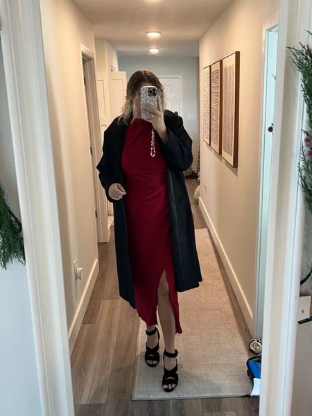 Holiday outfit, holiday dress, holiday party outfit, party dress, winter wedding guest dress, Christmas party outfit Christmas party dress, Abercrombie outfit, black wool coat, winter outfit, midsize fashion

#LTKparties #LTKmidsize #LTKHoliday