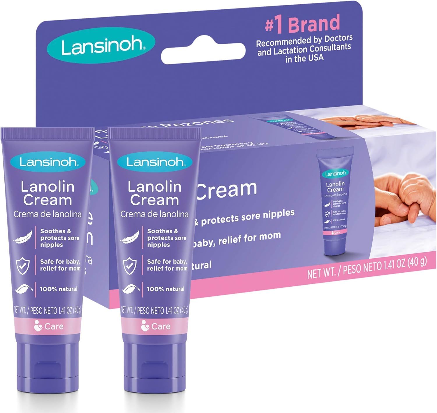 Lansinoh Lanolin Nipple Cream for Breastfeeding, 2.82 Ounces | Amazon (US)