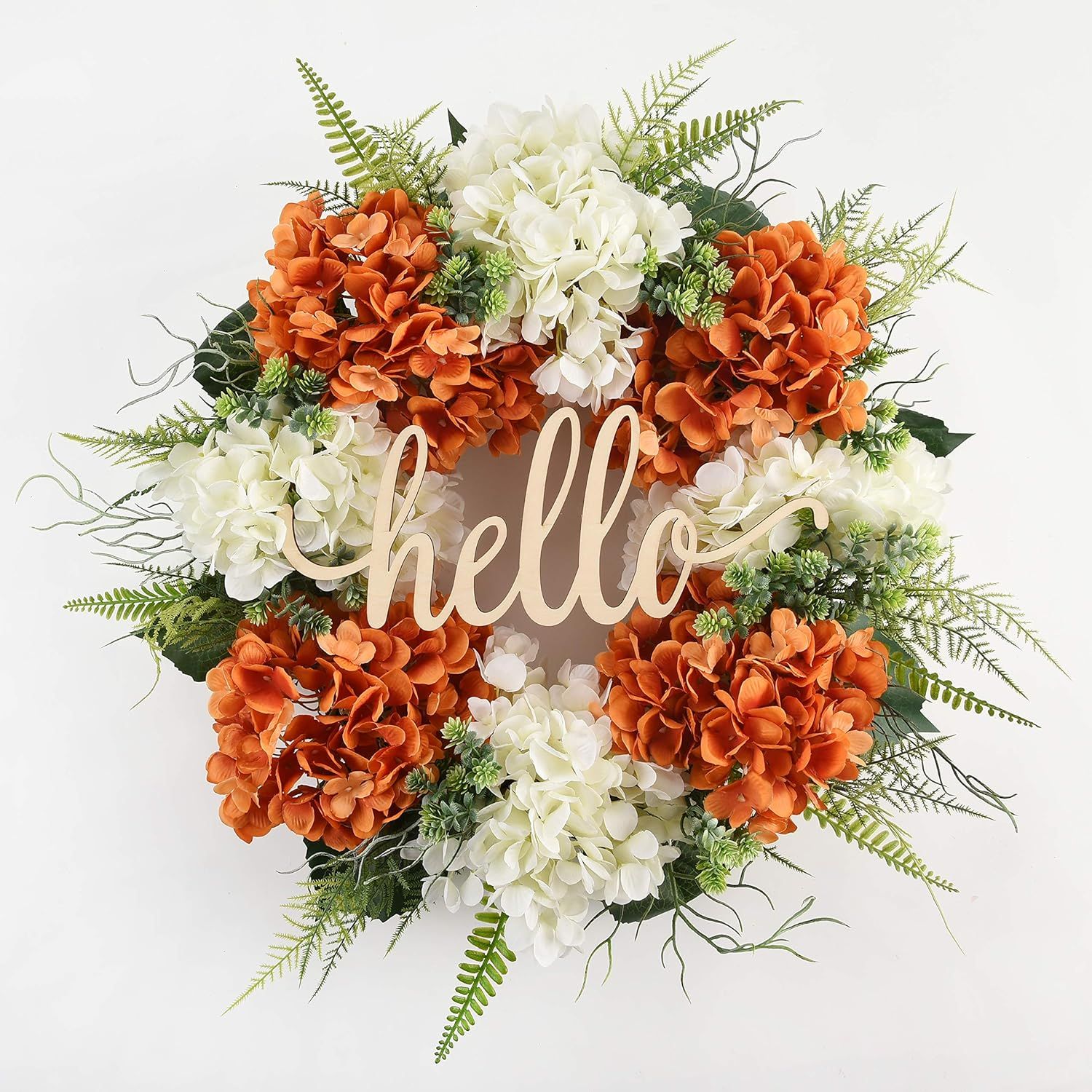 DOFW Fall Hydrangea Wreaths for Front Door,Outdoor Fall Wreaths for Front Door,Fall Spring Handma... | Amazon (US)