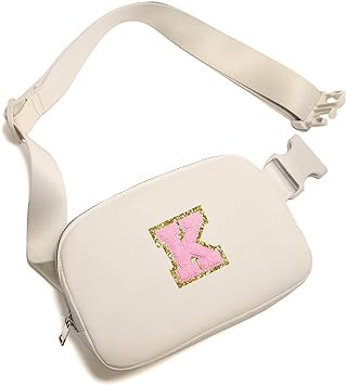 Gitus Belt Bag Fanny Pack Crossbody Bags with Initial Letter Patch Cute Stuff Birthday Gifts for ... | Amazon (US)