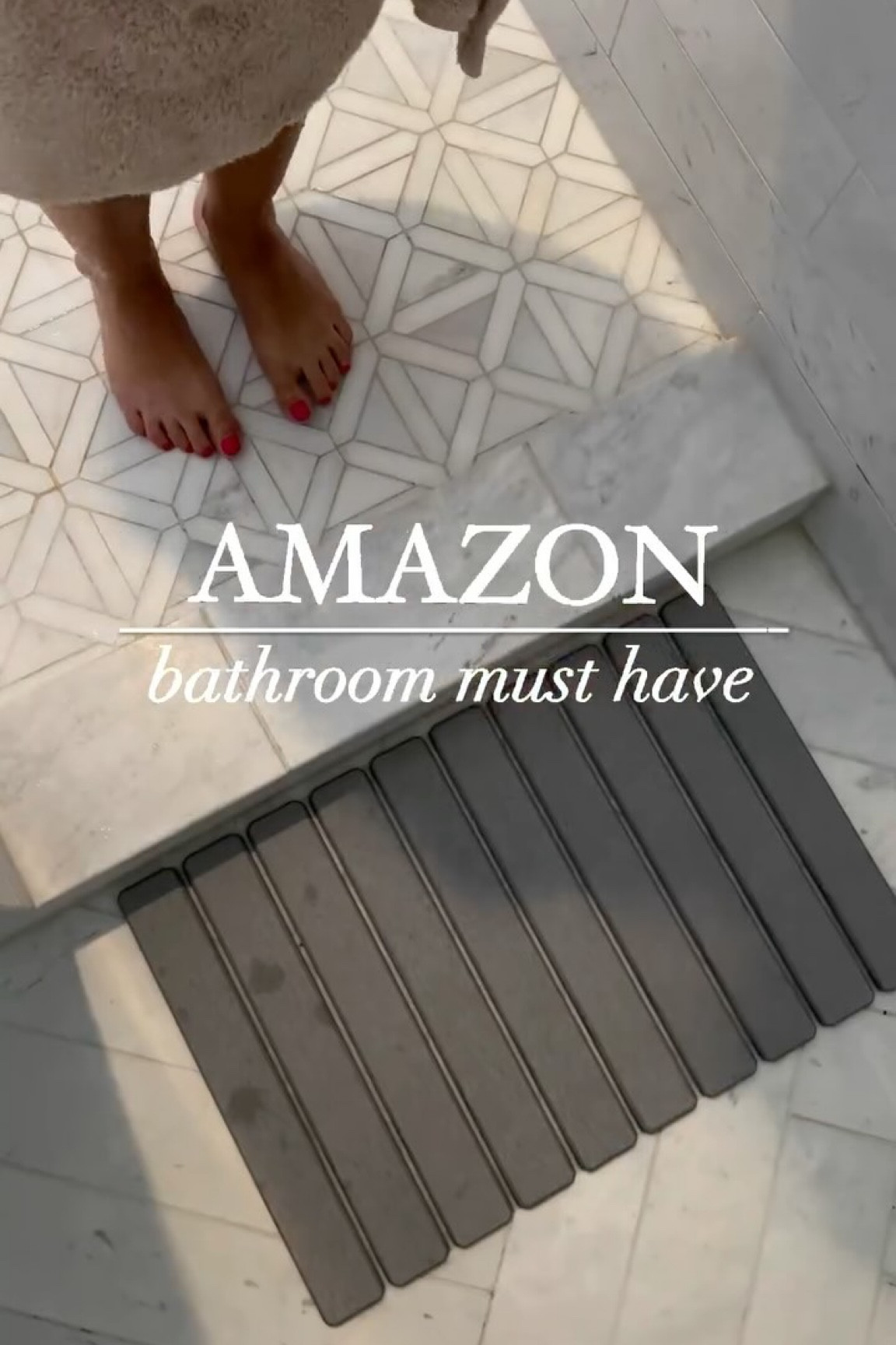 This fast drying aesthetically pleasing bath mat is an absolute must have ! 
✔️instant drying 
✔️rollable design for easy storage 
✔️high quality 
✔️affordable 
✔️mold free
✔️anti slip 

Modern Mediterranean home marble bathroom quick drying stone mat bathroom refresh 

#LTKVideo 
. #amazonfinds #amazonhome #organicmodern #ltkvideo #homerenovation #newbuild #custombuilt #hardwoodflooring  #hardwoodflooringspecialist #homedecor #kitchendesign #kitchensofinsta #moderndiningtable #amazongadgets 

#diy #slatwallpanels #homeprojects #homedesign #woodpanel #kitchendesign #bedroominspiration #bedroomdiy #homeimprovement #interiordesign #renovation #home #construction #homerenovation  #remodeling #beforeandafter  #homeimprovements