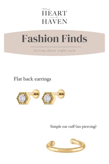 Flat back earrings (no more poking!).