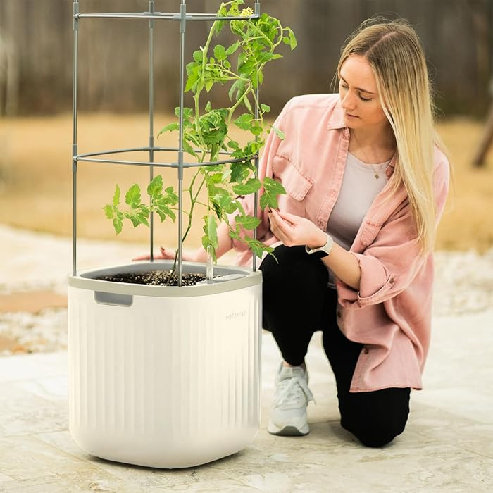 Vego garden Planters for Outdoor & Indoor Plants, Large Plant Pots with Self Watering, 15" Tall L... | Amazon (US)