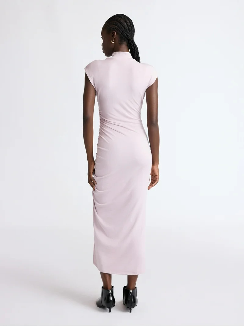 Scoop Women’s Jersey Knit Maxi Dress with Side Ruching, Sizes XS-XXL | Walmart (US)