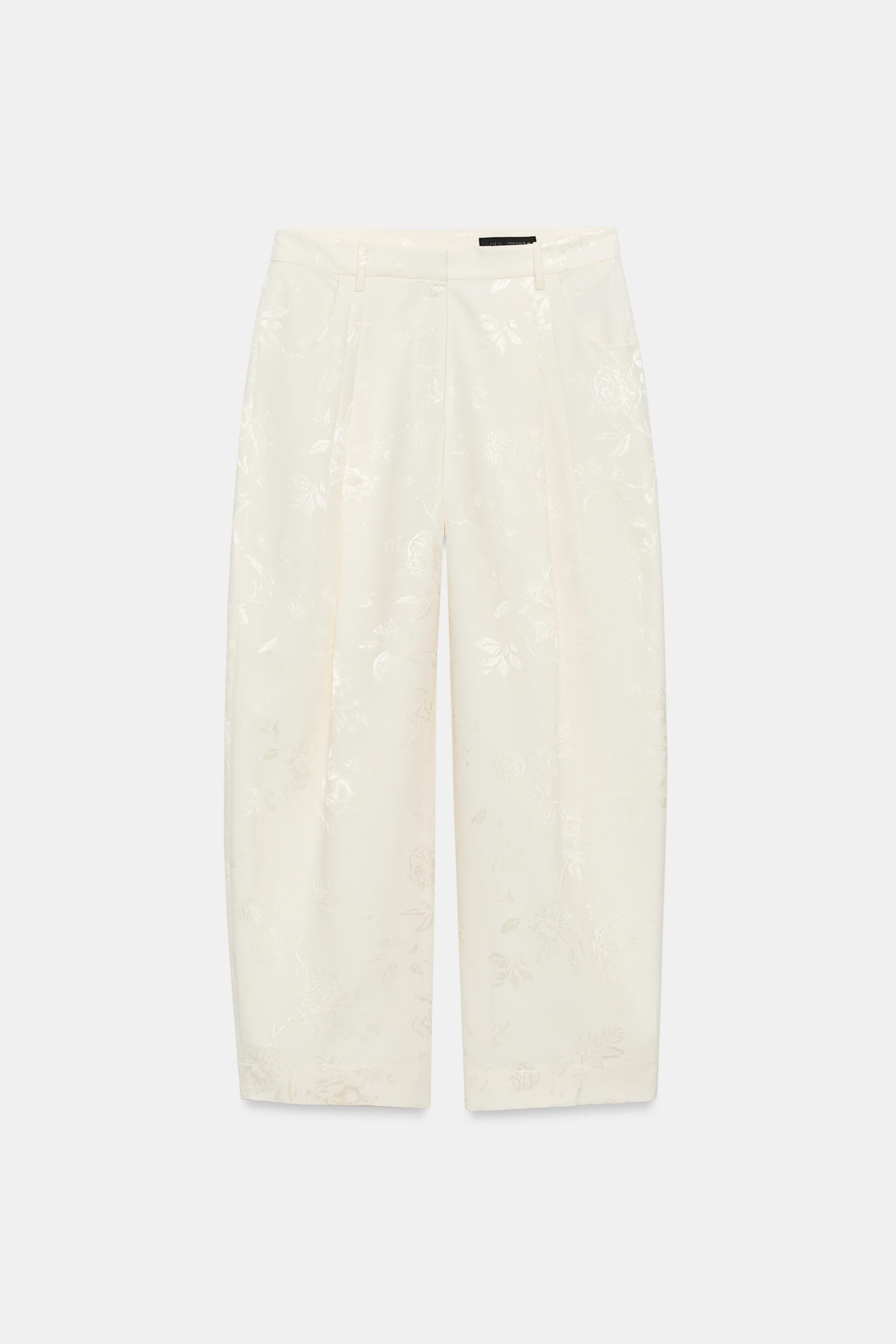 PANTALONI BARREL JACQUARD ZW COLLECTION | Zara IT