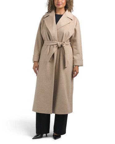 Loro Piana Made In Italy Virgin Wool Belted Jacket | TJ Maxx