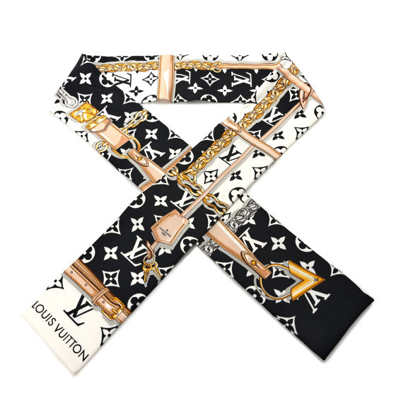 Silk Monogram Confidential Bandeau Black | FASHIONPHILE (US)