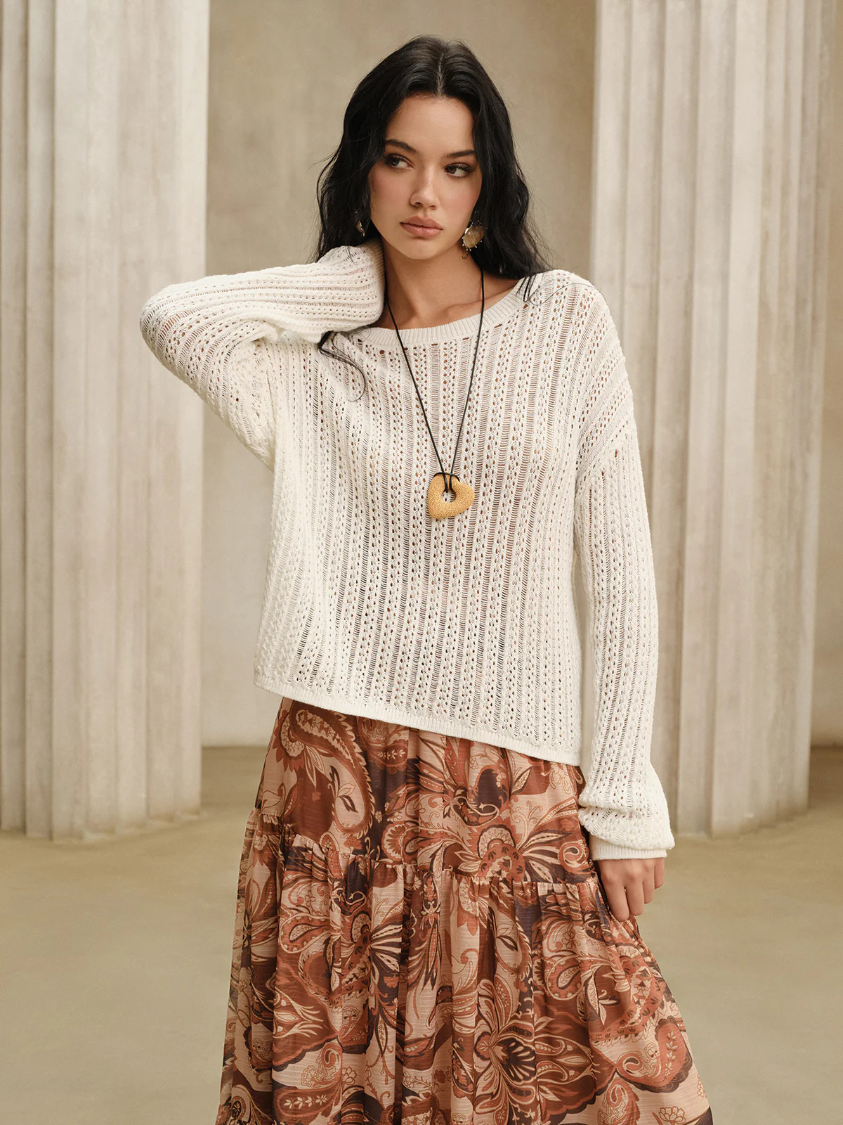 Oversized Crew Neck Sweater | Commense