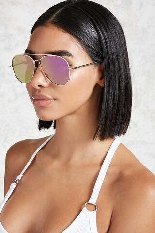 Mirrored Aviator Sunglasses | Forever 21 (US)