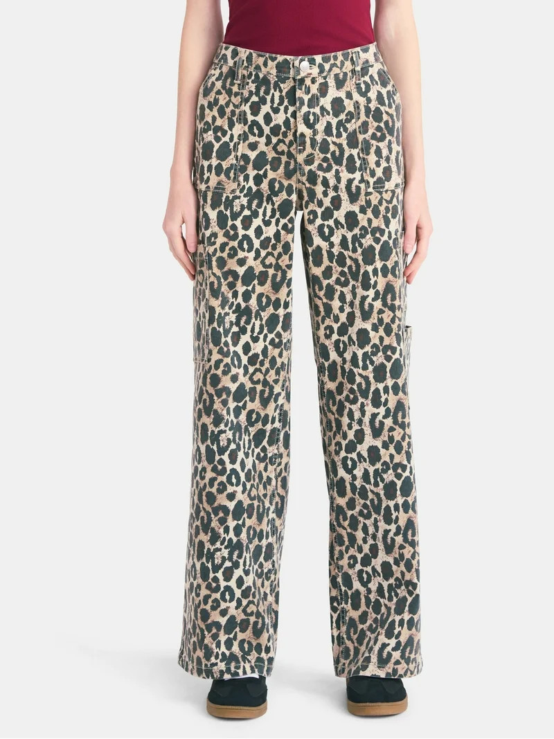 No Boundaries Wide Leg Cargo Pants, 29.5'' Inseam, Women's and Women's Plus | Walmart (US)