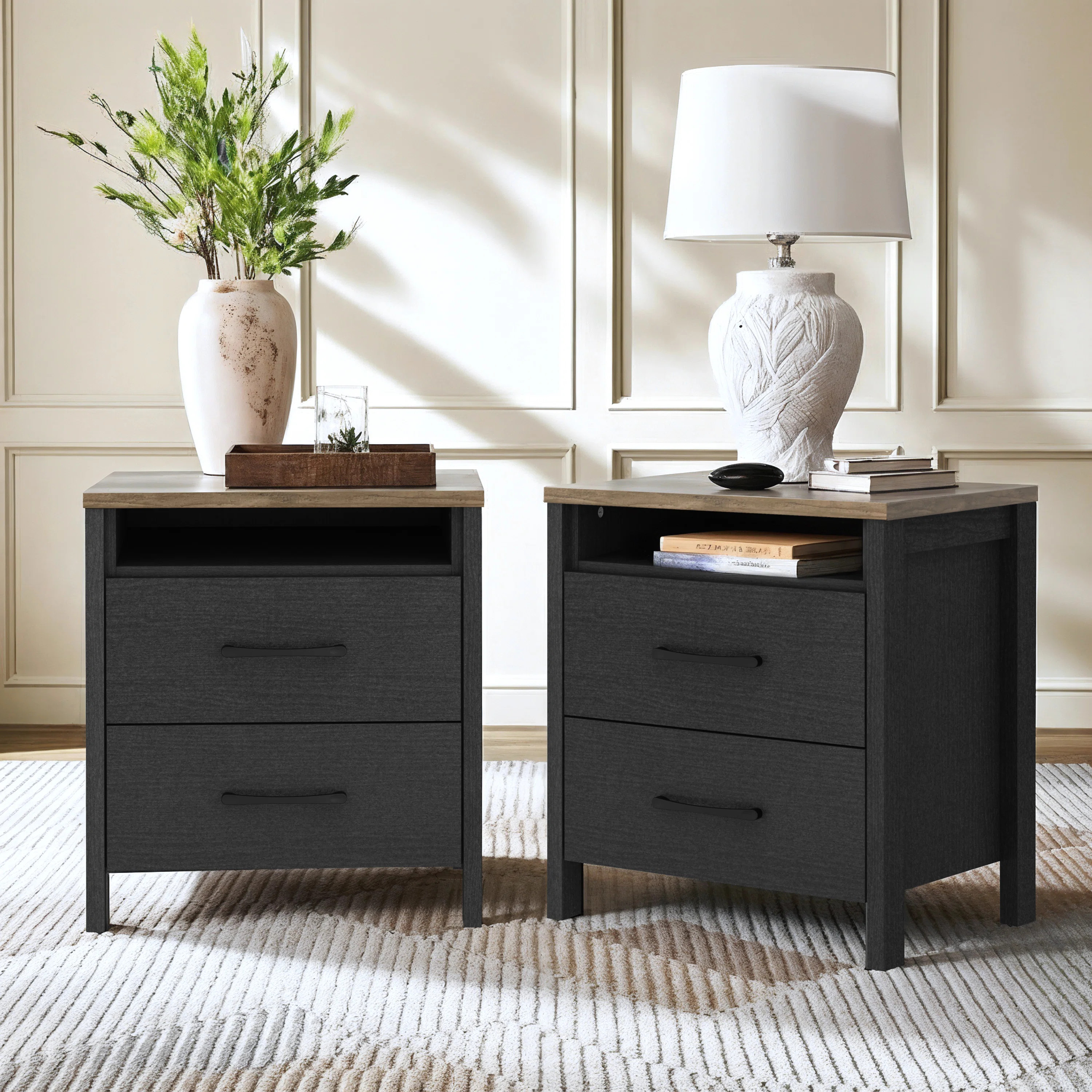 Allysyn 22.7" 2 Drawer Nightstand | Wayfair North America