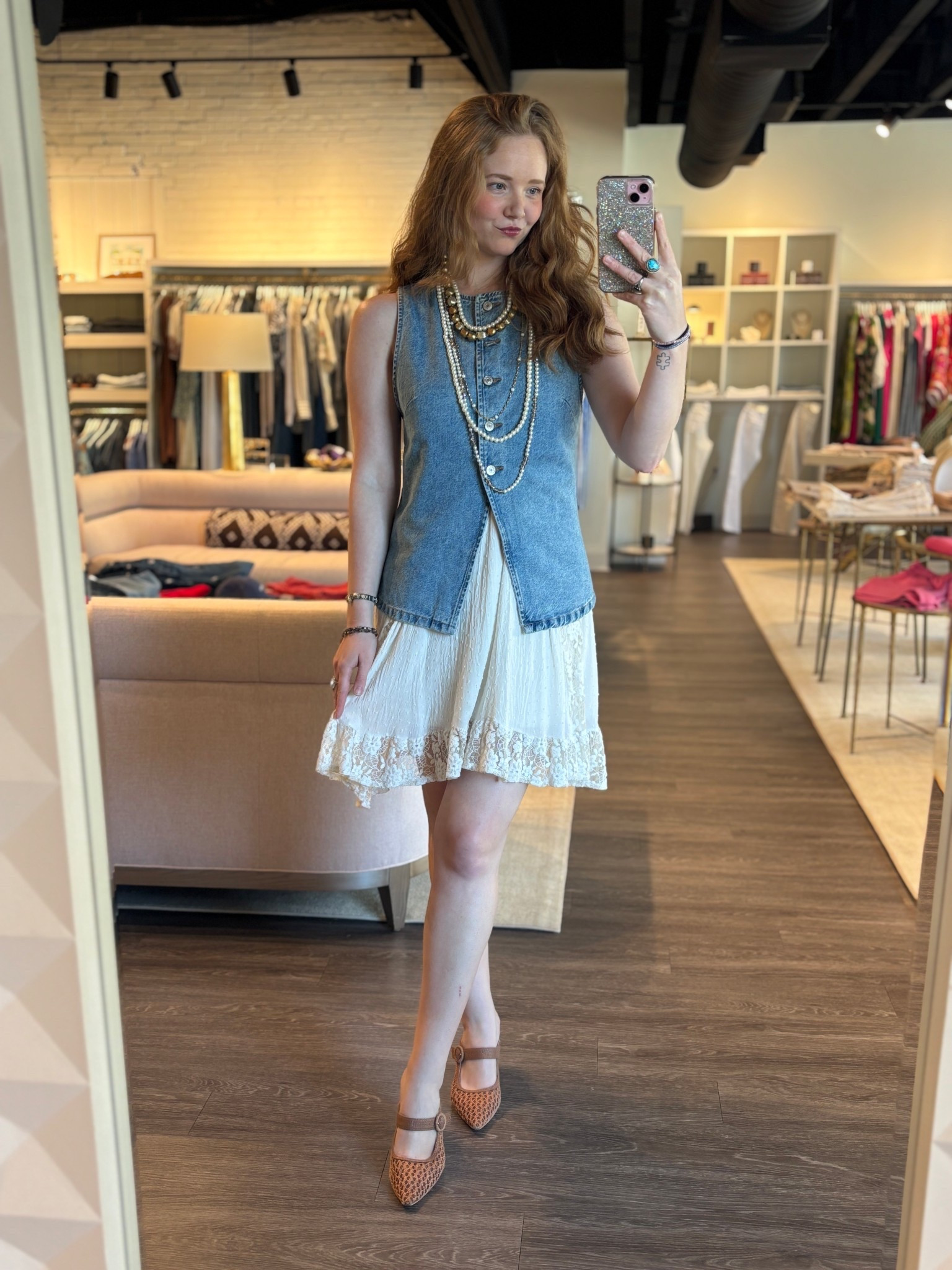 Decked out in pearls. Same top different bottom. I love rewearing my clothes in different ways!  

#pearls #jeanvest #whitedress

#LTKSeasonal #LTKStyleTip #LTKShoeCrush