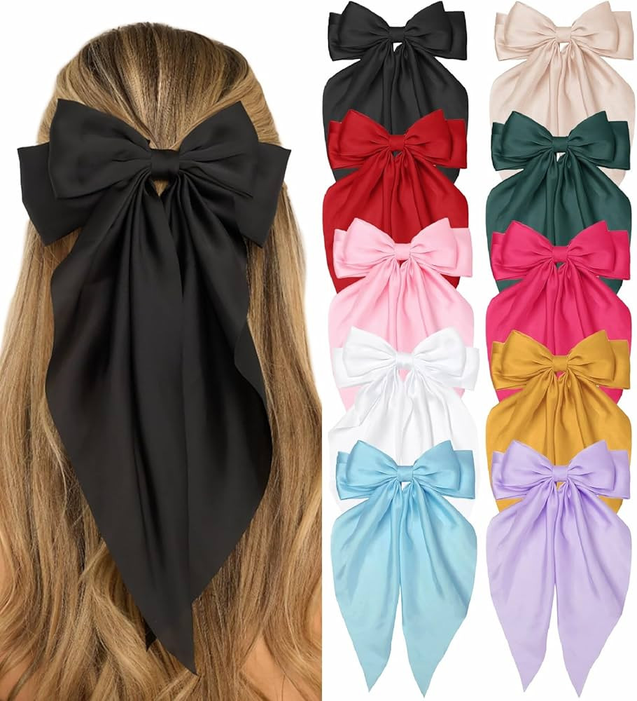 DTERSE Hair Bows for Women Big Bows Hair Accessories for Womens Girls 10PCS, Valentine's Day Hair... | Amazon (US)