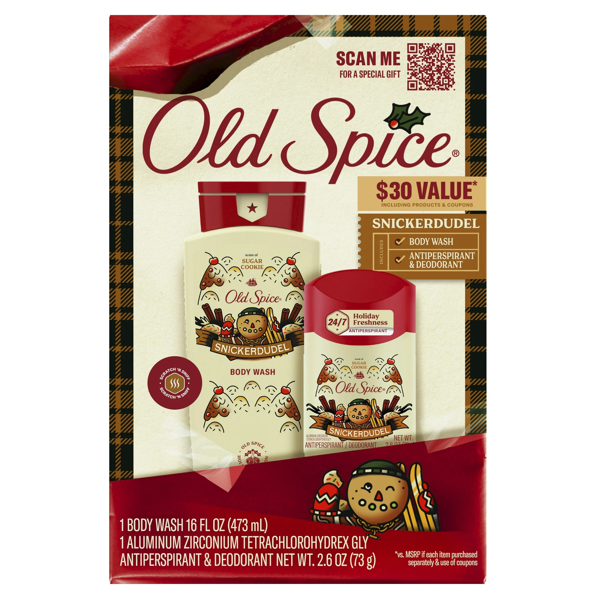 Old Spice Holidude Limited Edition Gift Set for Men - Snickerdudel Scent Body Wash & Antiperspira... | Walmart (US)