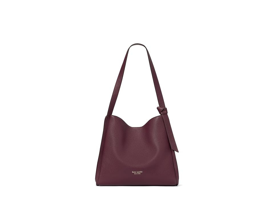 Kate Spade New York Katy Textured Leather Convertible Saddle Bag (Deep Cherry) Shoulder Handbags | Zappos