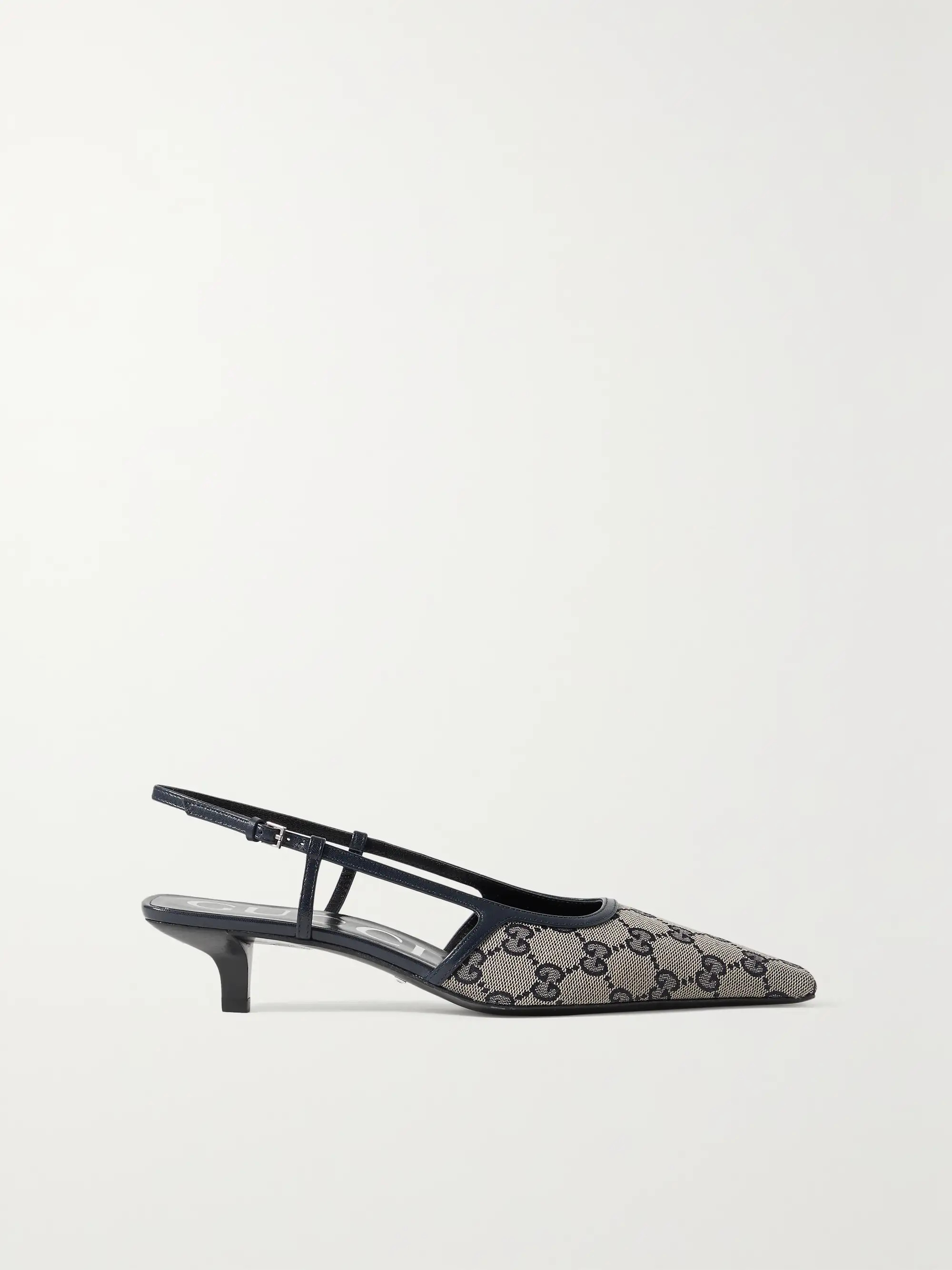 Demi logo-jacquard canvas slingback pumps | NET-A-PORTER (UK & EU)