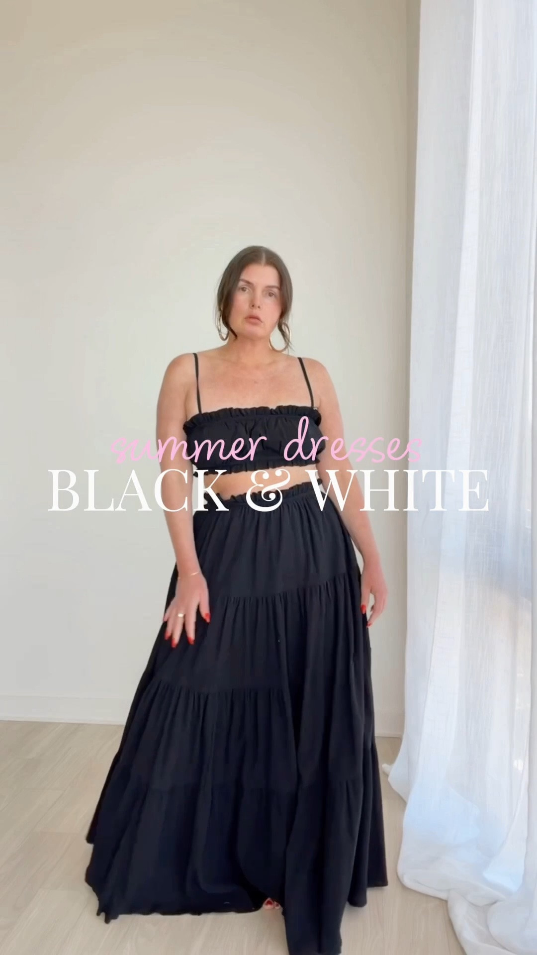 Black & white is a classic spring and summer color combo. On a maxi dress is easy & chic

All pieces from Meshki are a size up, it’s a UK brand with UK sizing.

Everything else is true to size, I’m in a medium

#LTKgrwm #LTKootd