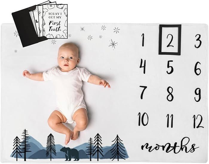 Henry Hunter Baby Milestone Blanket for Your Baby's Monthly Milestones with Frame & Memory Cards ... | Amazon (US)
