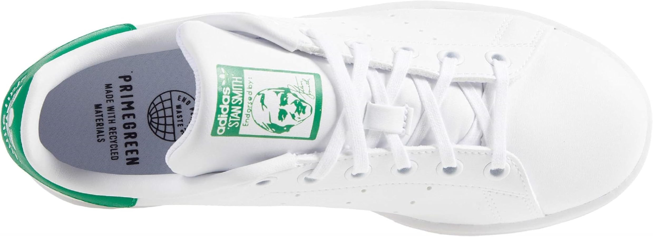 adidas Originals Unisex-Child Stan Smith (End Plastic Waste), White/White/Core Green, 4 | Amazon (US)