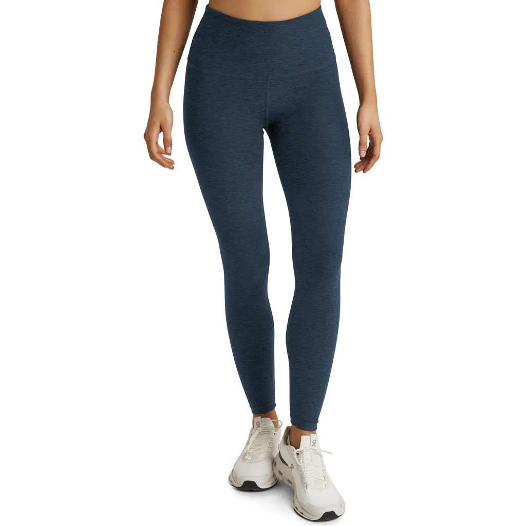 Beyond Yoga Caught in the Midi High Waist Leggings in Nocturnal Navy at Nordstrom, Size Xx-Large | Nordstrom