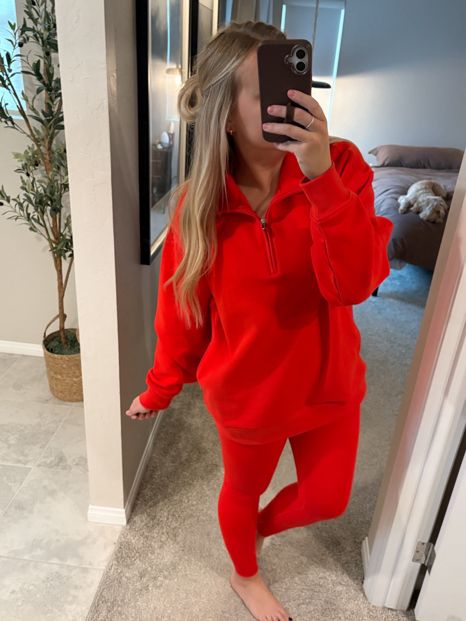 Workout outfit, gym set, legging, sweatshirt, sports bra, ootd, mom outfit, red gym, red workout, Christmas outfit, athleta, gap, lululemon, mom uniform, working mom 

#LTKfitnessgoals #LTKMidsize #LTKdayinmylife